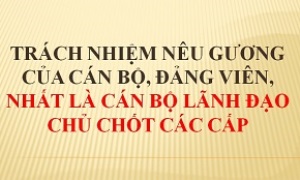 Nêu gương - phẩm chất cần có của người đứng đầu